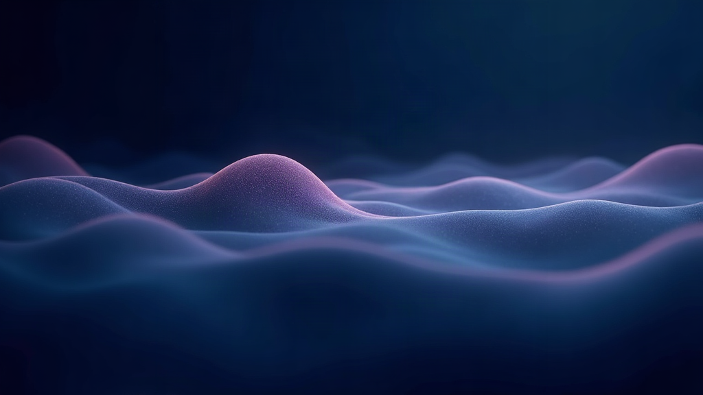 Abstract representation of brain waves transitioning into deep delta sleep